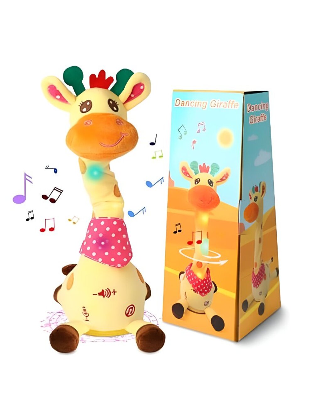 Dancing Talking Giraffe Toy, Stuffed Animal Baby Toy Repeating What You Say